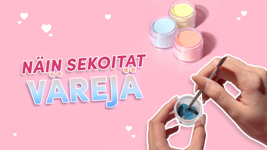 Kuinka sekoittaa värejä dippi-jauheella – askel askeleelta